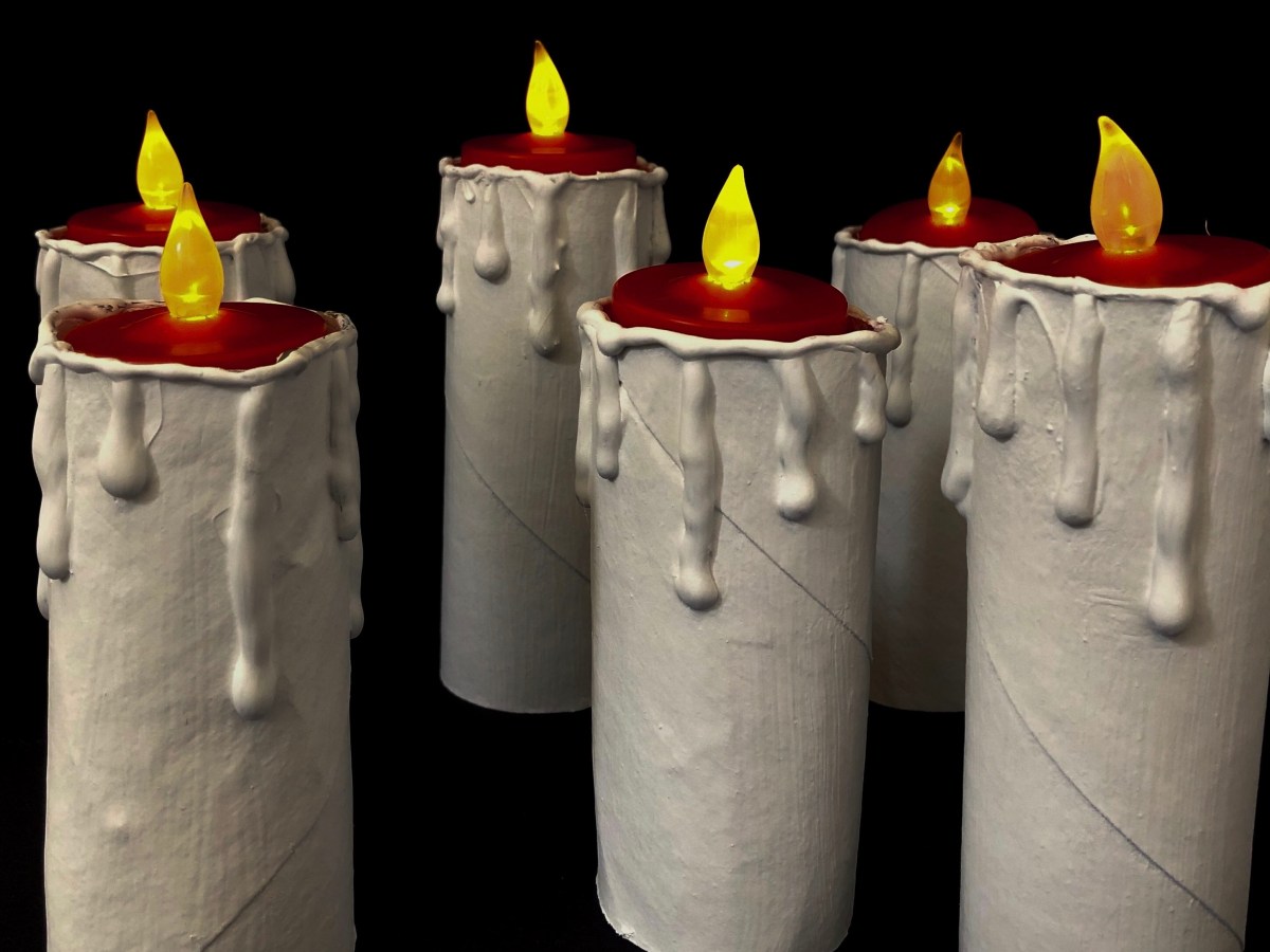 DIY Faux Halloween&nbsp;Candlesticks